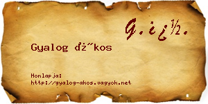Gyalog Ákos névjegykártya