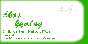 akos gyalog business card